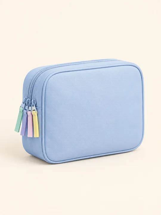Udfoldelig makeuptaske med vindue