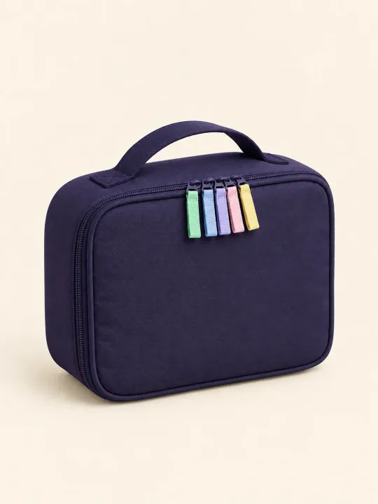 Fünf-Schritte-Kosmetiktasche zum Aufklappen