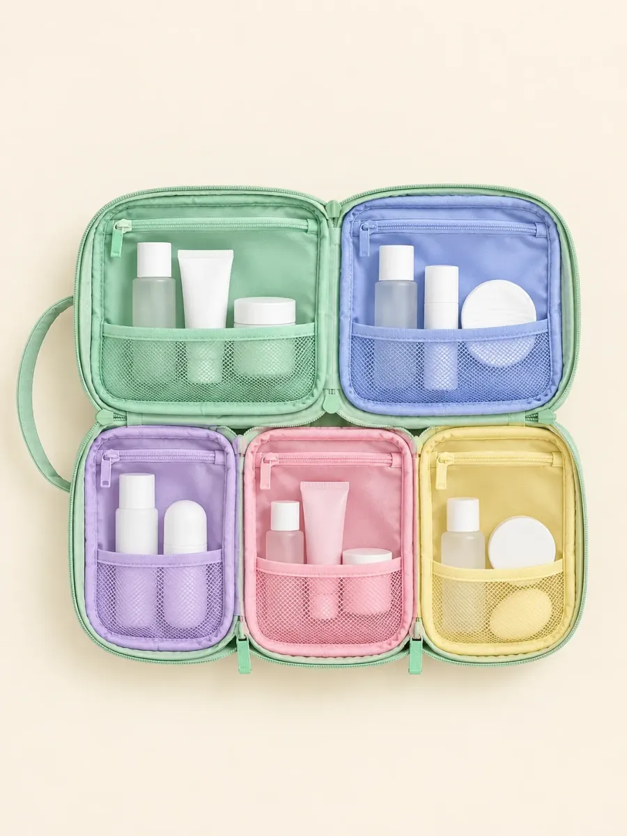 Five-Step Flat-Lay Bag foldet fladt ud, set oppefra